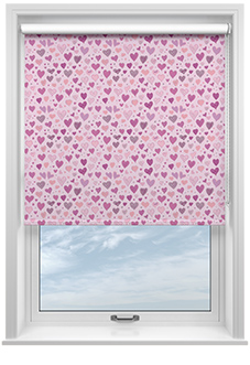 Sweetheart, Pink - Twist&Fit Roller Blind